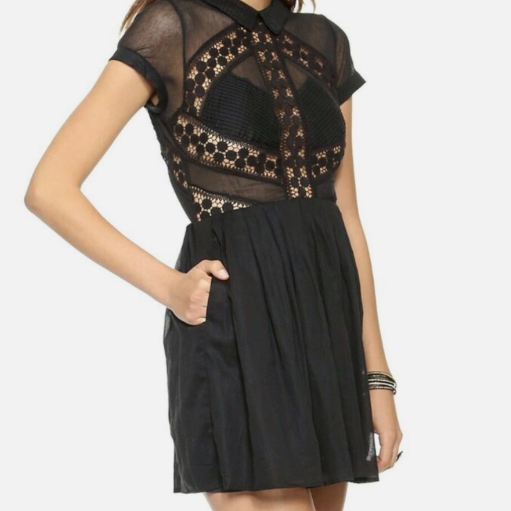 Free People black lace dress